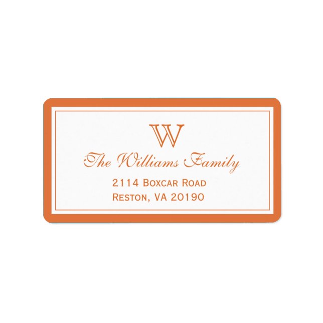 Etiqueta Laranja Clássico (Frente)