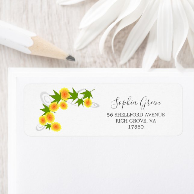 Etiqueta Laranja-japonês branco (Insitu)