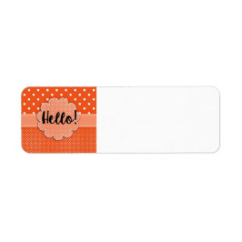 Etiqueta Laranja Você Está Feliz? Rótulo Endereço/Item