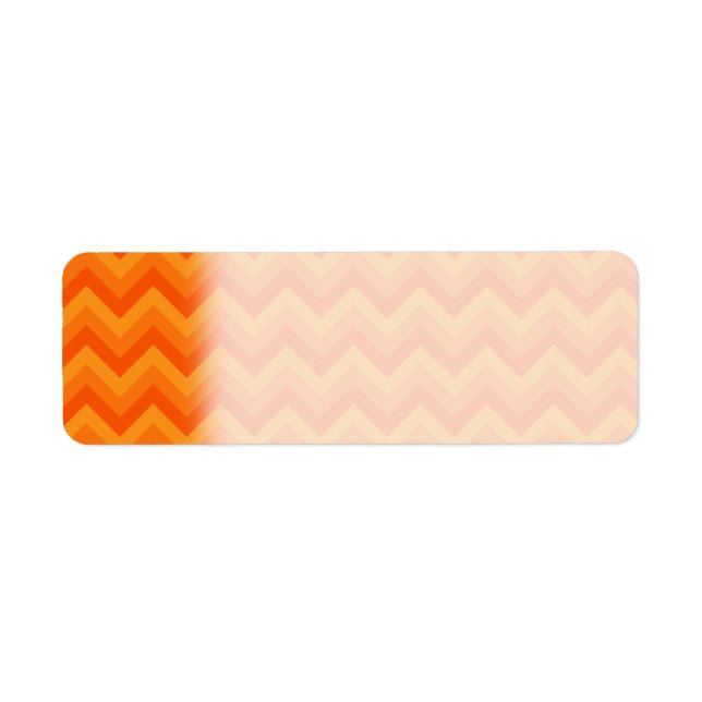 Etiqueta Laranja Zigzag Stripes. (Frente)