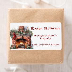 Etiqueta Lareira Red Stocks Holly Deixa Velas