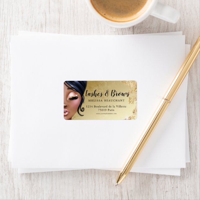 Etiqueta Lash Dourado Lush Cleaner Luxe Eyelashes (Insitu)