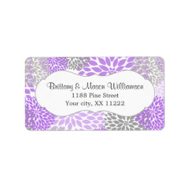 Etiqueta Lavanda Cinza Dahlia Casamento Chá de fraldas