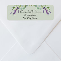 Lavanda eucalipto verde sage endereço de devolução