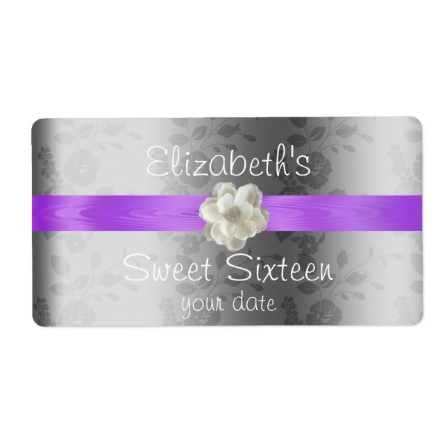 Etiqueta Lavanda/Rótulo De Vinho De Casamento Lilac/Garrafa (Frente)