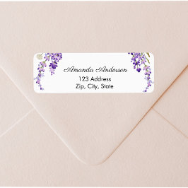 Etiqueta Lavender return address label