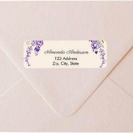 Etiqueta Lavender return cream address label