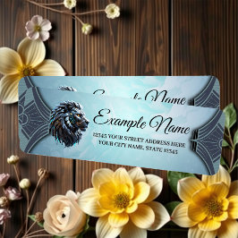 Etiqueta Leão cibernético Fusão de energia e tecnologia