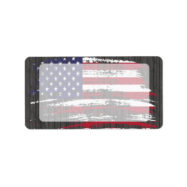 Etiqueta Legal bandeira americana design (Frente)