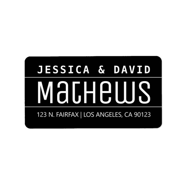 Etiqueta Legal criativo com aspecto preto e branco (Frente)