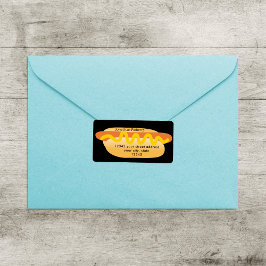 Etiqueta Legal Funny Hot Dog Novelly Endereço de Retorno