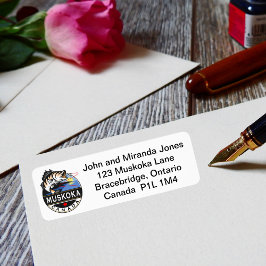 Etiqueta Legal Muskoka Canadá pescando no exterior