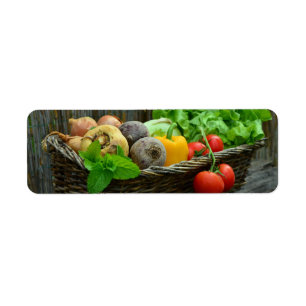 Etiqueta Legumes frescos da fazenda
