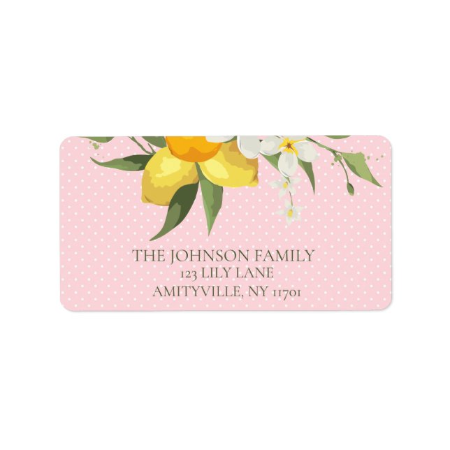 Etiqueta Lemon Address Label (Frente)