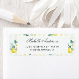 Etiqueta Lemon Shabby Chic Vintage Endereço de Devolução Fl