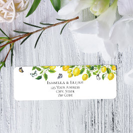 Etiqueta Lemon Wedding Address