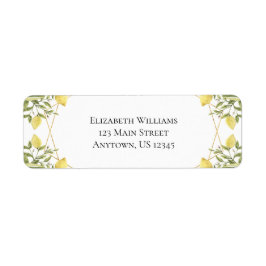 Etiqueta Lemons Greenery Endereço de Devolução