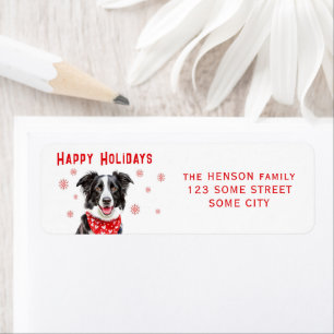 Etiqueta Lenço Vermelho com Coração para Border Collie Ende