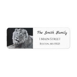 Etiqueta Leo, Leão Africano, Rótulos de Endereços de Retorn