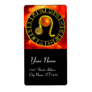 Etiqueta LEO ZODIAC BIRTHDAY JEWEL YELLOZ TOPAZ Dourada