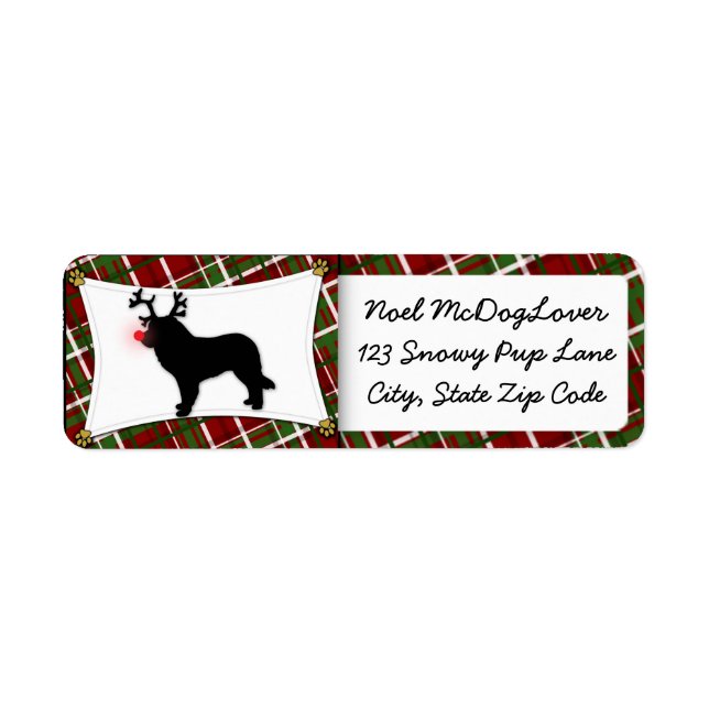 Etiqueta Leonberger Christmas (Frente)