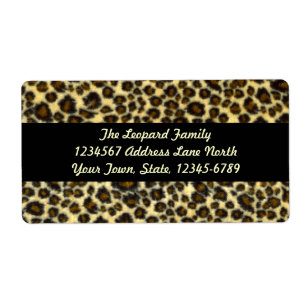 Etiqueta Leopard Print Shipping Labels