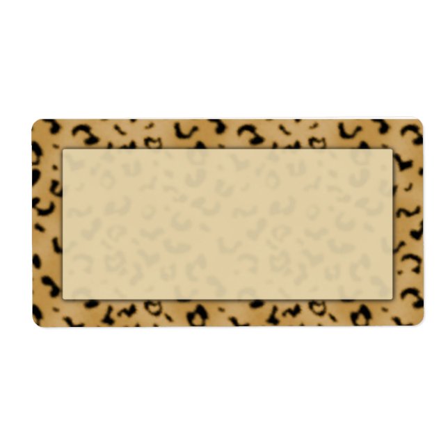 Etiqueta Leopard Print Shipping Labels (Frente)