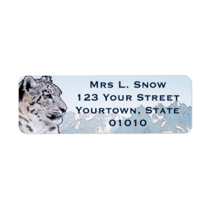 Etiqueta Leopardo de neve