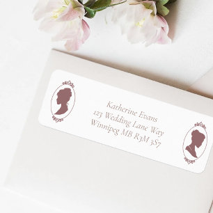 Etiqueta Lésbicas Brides Regência Rosas Rosa