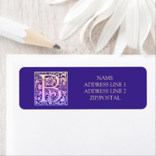 Etiqueta Letra B Colorida Vintage - Primeira Letra Gradient