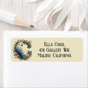 Etiqueta Letra C Cockatoo Elegante