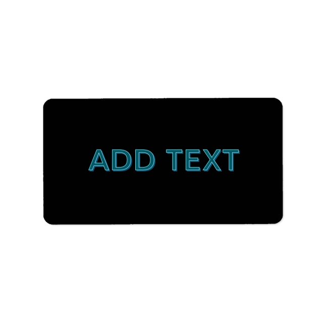 Etiqueta Letra com destaque editável com sombra suspensa (Frente)