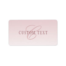 Letra Elegante e Monograma | Rosa Ombre