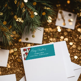 Etiqueta Letra Moderna com Letra Feliz Natal