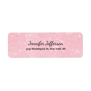 Etiqueta Letra Pink Classical Handwrite Script Creative Pla