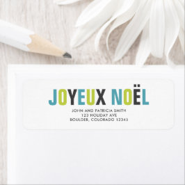 Etiqueta Letras Coloridas "Joyeux Noel"