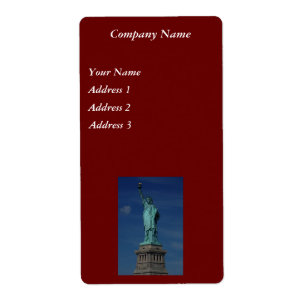 Etiqueta Liberdade iluminando o mundo - Estátua da Liberdad