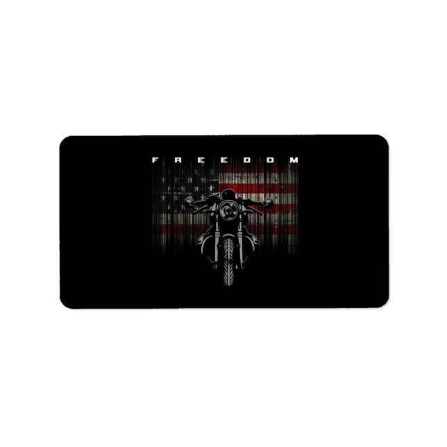 Etiqueta Liberdade para motocicleta americana (Frente)