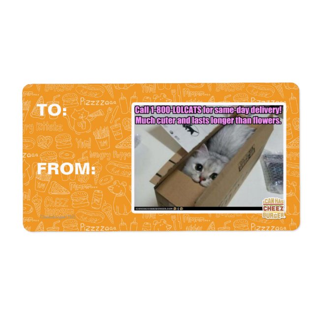 Etiqueta Ligue para 1-800-LOLCATS (Frente)