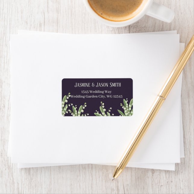 Etiqueta Lily Do Casamento De Buquês Do Vale (Insitu)