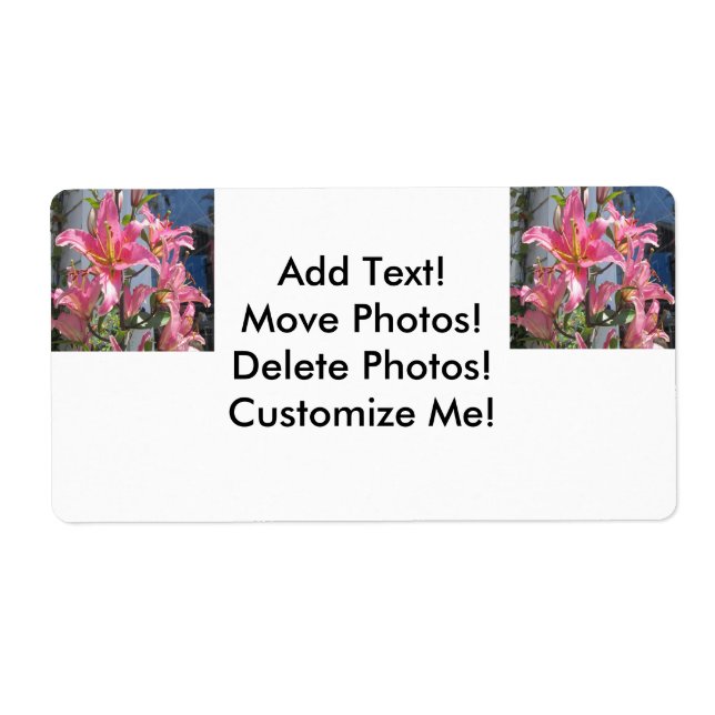 Etiqueta Lily Plant Outdoor Pink (Frente)