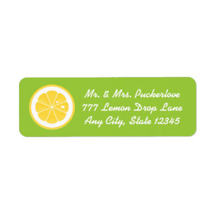 Etiqueta Limão Lemon Heart Return Address Labkers