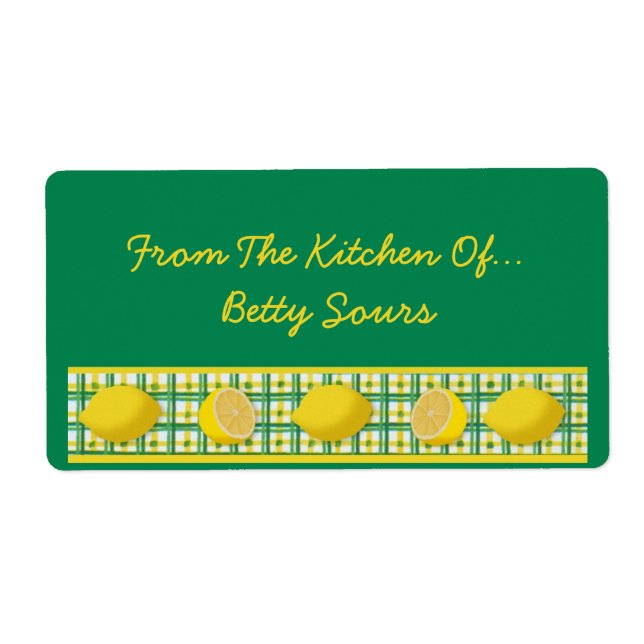 Etiqueta Limões Do Rótulo Da Cozinha (Frente)