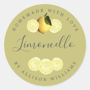 Etiqueta Limoncello Homemade Personalizada