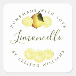Etiqueta Limoncello Homemade Personalizada