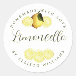 Etiqueta Limoncello Homemade Personalizada
