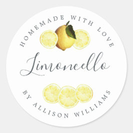 Etiqueta Limoncello Homemade Personalizada