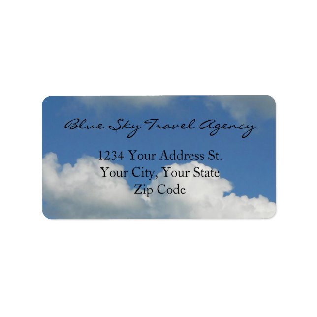 Etiqueta Limpar Céu Azul (Frente)