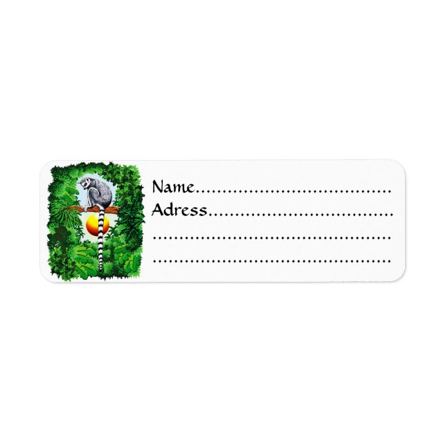 Etiqueta Limur de Madagáscar (Frente)