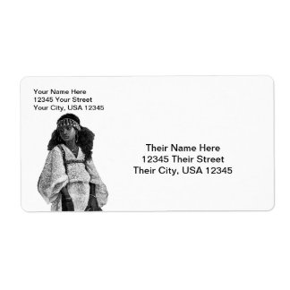 Etiqueta Linda garota africana